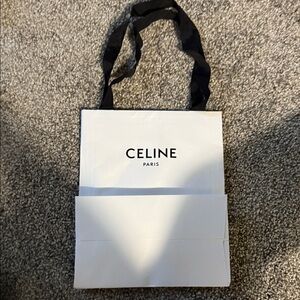 Celine White and Black Tote